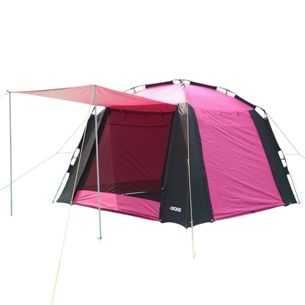 Utstillingstelt Easy up, 3 x 3 m - rosa/svart