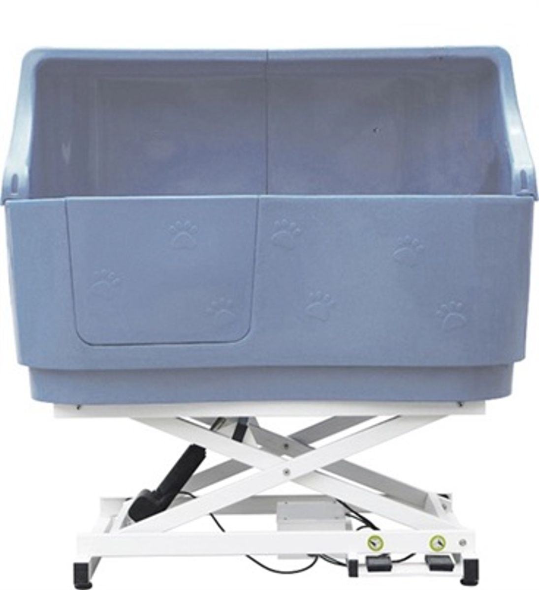 BE112H Elektrisk hundebadekar grått plast – med sprutbeskyttelse