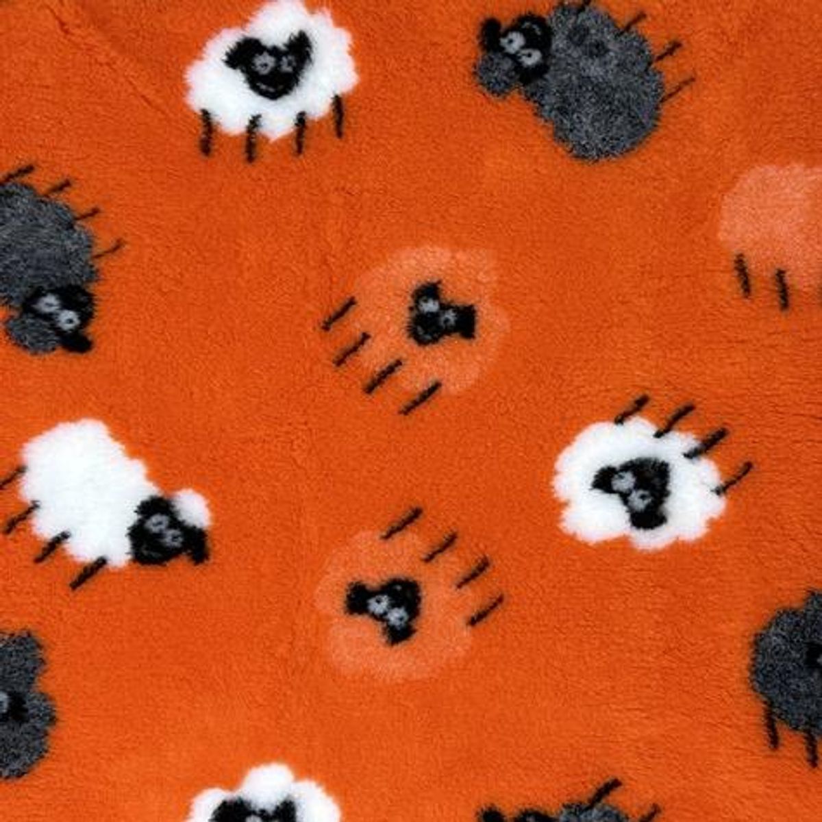 Vetbed oransje- grå/oransje/hvite lam